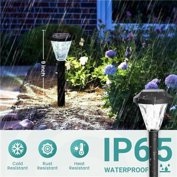 Solar Lights Outdoor Waterproof Pathway Garden Lawn Patio Landscape Lighting Set - Picture 2 of 7